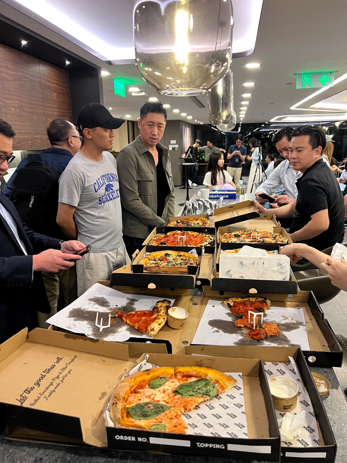 Pizza table after the AI Trading workshop